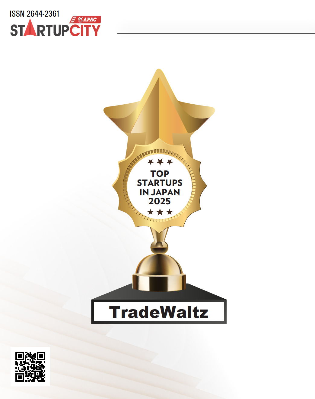 トレードワルツが「Top Startups in Japan 2025」に選出―米グローバルビジネスメディア「StartUp City」に弊社代表佐藤のインタビューが掲載されました