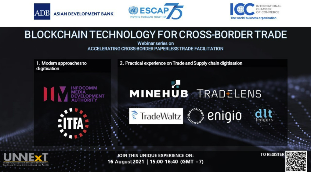 TradeWaltz Inc gave a speech at the “Blockchain Technology in International Trade Webinar” hosted by UN ESCAP and other organizations.