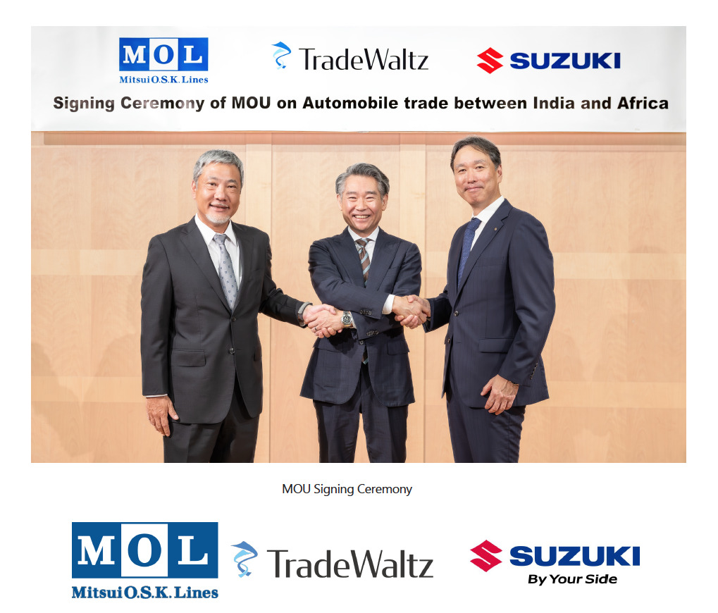 MOL, TradeWaltz and Suzuki Sign MOU for Cooperation on the Collaboration in Automobile Trade between India and Africa — MOU announced at the TICAD 9 —